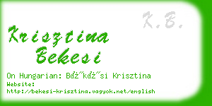 krisztina bekesi business card